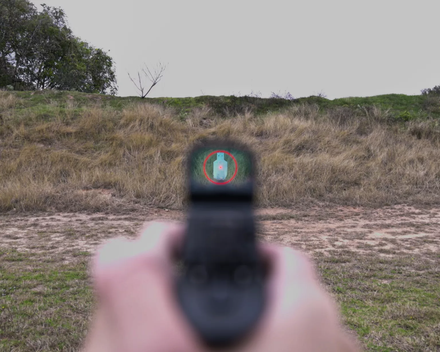 How to aim with a pistol red dot sight